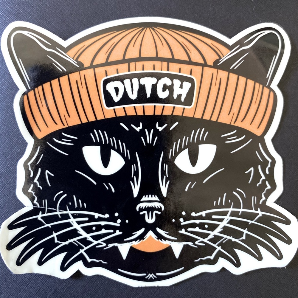 Glow in the dark Dutch Bros Cat Sticker